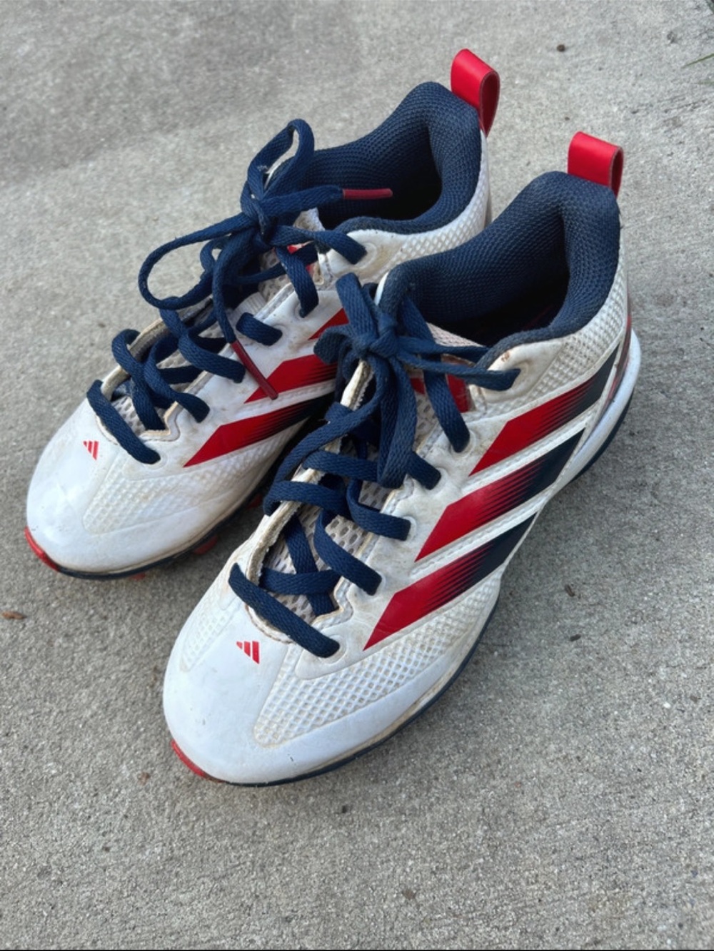 adidas Kids White Navy & Red Sneakers